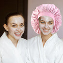 Satin Bonnet Silk Sleep Cap Adjustable Large Hair Bonnet with Elastic Soft Ba