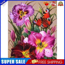 #A Square Diamond Mosaic Craft DIY Pink Flowers Diamond Painting Poster Kit