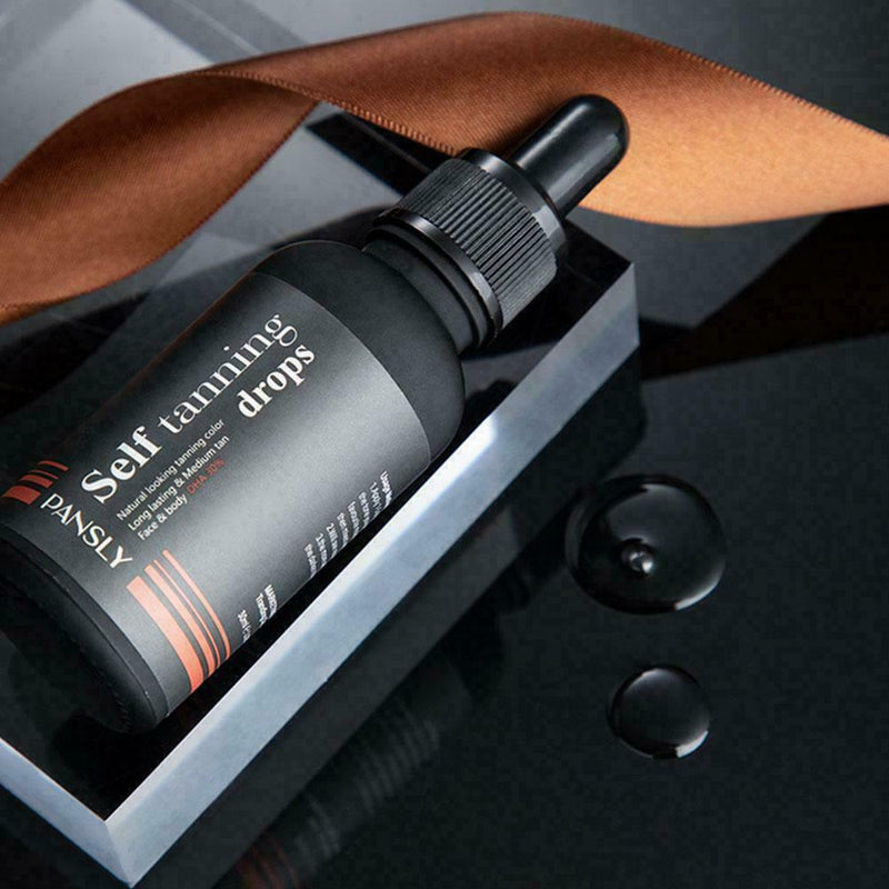 Face Tan Drops Sunbathing Oil Liquid Dark Self Tanner Serum For Face C3T1 P9C7
