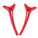 12pcs Hairdressing Sectioning Clamps Clips Salon Hair Styling Tools(Red)