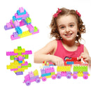 46pcs Plastic Kids Kid Puzzle Educational Building Blocks Brick Game