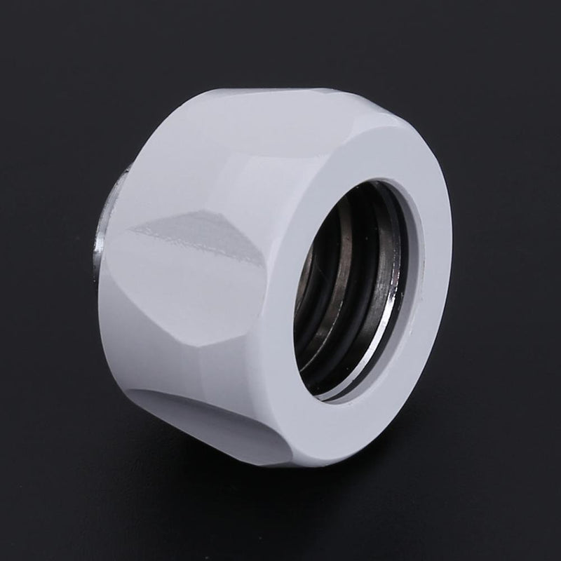 G1/4 Thread Quick Fixing Hard Tube Connector for PC Water Cooling(White)