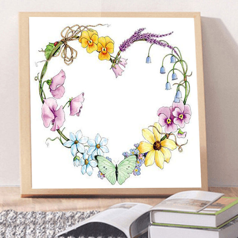 Flower Love Garland Oil Paint By Numbers Kits Picture Wall DIY Home Decor