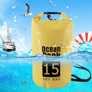 Waterproof Dry Bag Pack Sack Swimming Kayaking River Trekking (15L Yellow) Newly