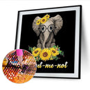 5D DIY Full Round Drill Diamond Painting Mosaic Cartoon Elephant Pattern