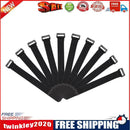 20Pcs Fishing Rod Tie Strap Suspenders Fastener Hook Loop Ties Belt (Black)