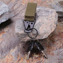 Carabiner Hook Webbing Buckle Nylon Molle Belt Hanging Key Ring(Green) Newly