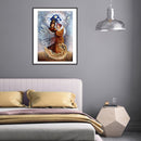 5D DIY Full Drill Round Shape Sun God Rhinestone Diamond Drawing Home Decoration