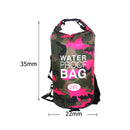 Outdoor Dry Bag Swimming Waterproof Sack for Boating Raft (20L Rose Red)