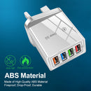 4USB Charger Universal Wall Mobile Phone Quick Fast Charging Adapter LED Display