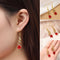 Style Rose Dangle Earrings Drop Earrings Diamond-Studded Pendants Women Jewelry
