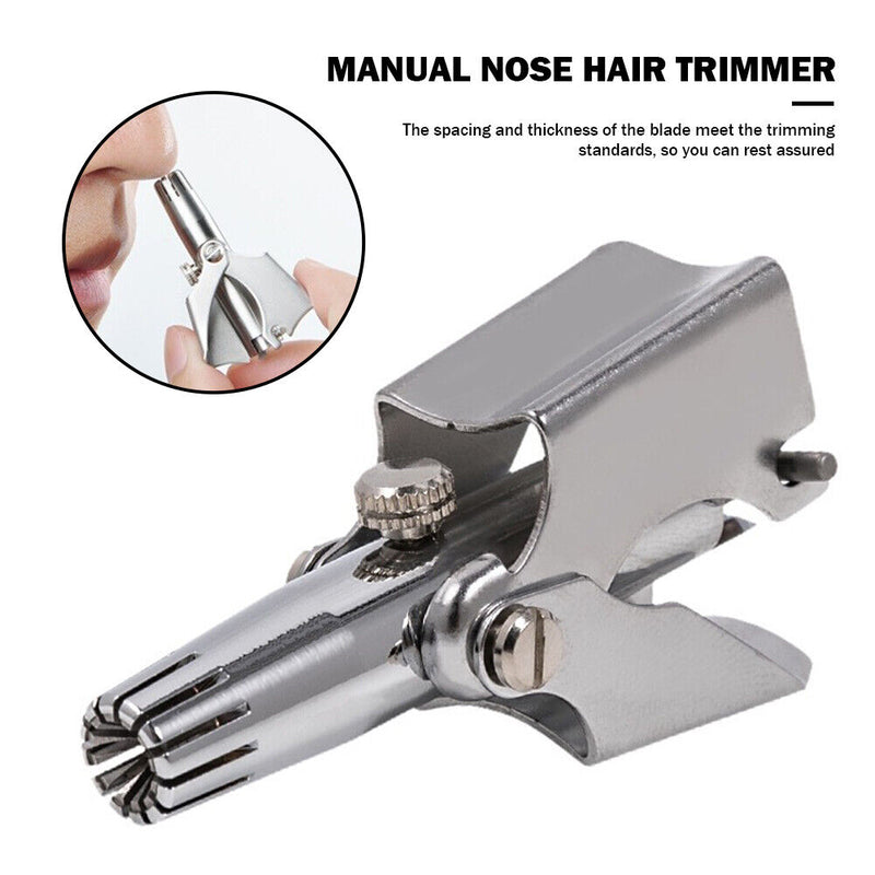 Portable Stainless Steel Manual Nose Ear Hair Trimmer Razor Manual Nasal Shaver