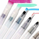6pcs Water Color Brush Refillable Pen Watercolor Color Drawing Supply Art X1X1
