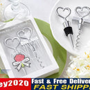 Love Heart Corkscrew Bottle Opener Set Wedding Decor Favors Wine Stopper Newly