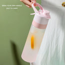 Spray Water Bottle Large Cooling Summer Outdoor Sport Drinking Cup (Pink)