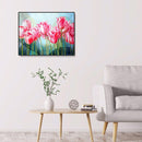 Pink Tulip Flower Hand Painted Oil Painting By Numbers Set Gift No Frame 40x30cm