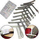 Steel Fret Height Ruler Measure Tools Guitar Radian Ruler T-shaped Gauge
