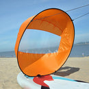 42 Inch Folding Kayak Wind Paddle Sailing Popup Sail w/Clear Window(Orange)
