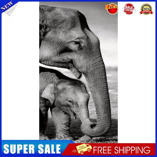 Elephant Mom and Kid Oil Paint By Numbers Kit DIY Acrylic Painting Picture