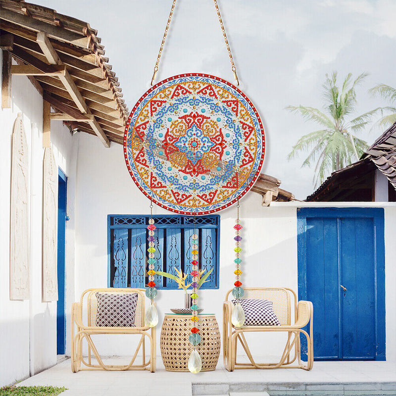 DIY Crystal Prism Teardrop Pendant Diamond Painting Kit Wind Chime (PFL06)