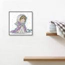 Partial Embroidery Stamped Cross Stitch 14CT DIY Cotton Art Angel with Birds Kit