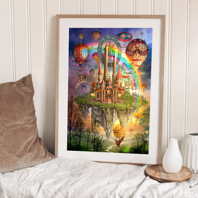 11CT Full Cross Stitch Sky Rainbow Counted DIY Embroidery Home Decoration G