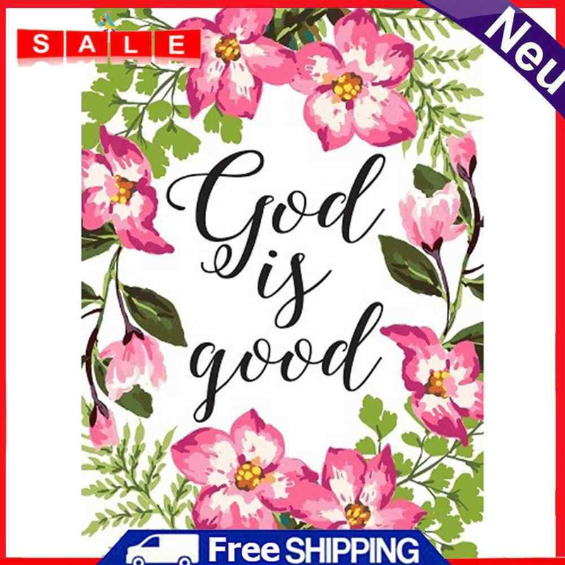 DIY Full Round Drill Diamond Painting Flower and Letter Handmade Room Decor Art