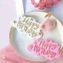 Happy Birthday Cloud Silicone Mold Fondant Cake Chocolate Mould Baking Deco O7H8