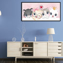 DIY Full Cross Stitch Art Painting 11CT Stamped Kitten Embroidery Wall Ornament