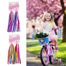 2x Bicycle Handlebar Tassel Streamers Kid Scooter Bike Ribbon (Pink Purple)