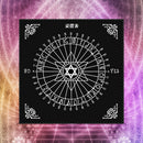 Square Tarot Card Cloth Pentacle Tarot Crystal Grid Divination Deck Cloth Newly