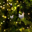 Chicken with Scarf Chicken Family Sign Christmas Tree Hanging Pendant (03) Newly