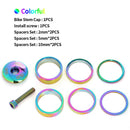 OUO Bicycle Stem Top Cap Headset Cover w/ Screw Fork Ring Spacer (Colorful)