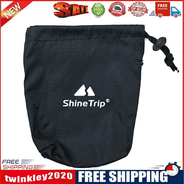 Outdoor Hiking Kits Storage Bag Camping Nail Wind Rope Buckle Pouch (Black)