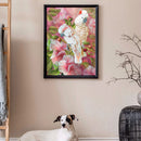 Full Round Drill Diamond Painting White Parrot Mosaic Drawing