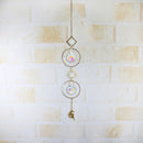 Crystal Wind Chime Star Moon Pendant Colorful Beads Hanging Drop Decor (A) Newly