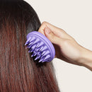 Silicone Head Body Massage Brush Hair Washing Clean Comb Hair Care (Purple)