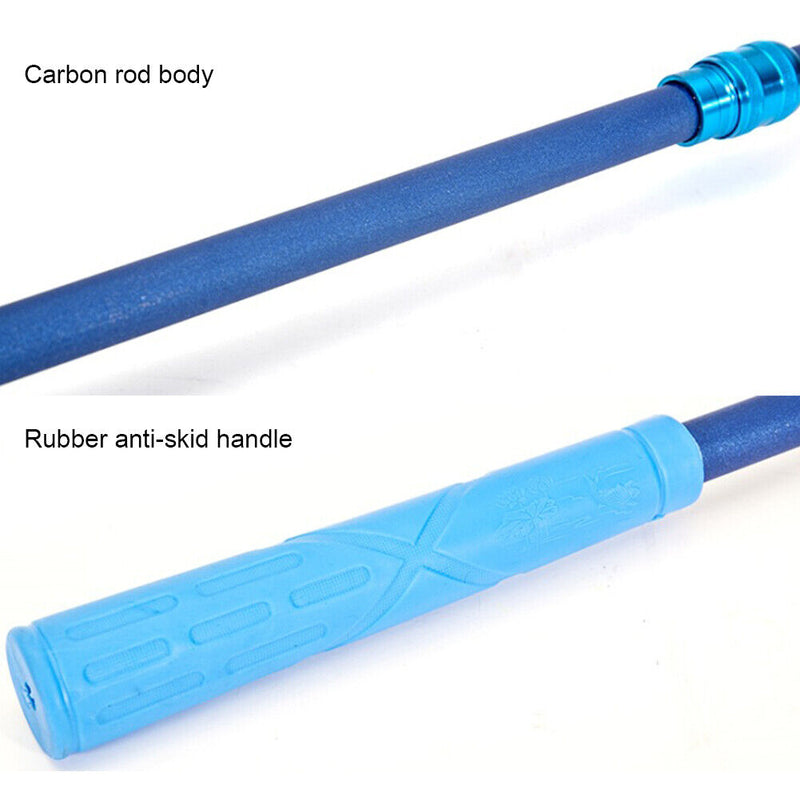 #A Retractable Fishing Bait Throwing Spoons with Blue Rod Fishing Tackle Accesso