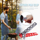 Camping Anti-Scald Pot Pan Bowl Gripper Outdoor Handle Holder Clip (Red)