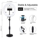 Vlogging 3 Color Temperature Video Light Kits Desktop Stand LED Ring Light