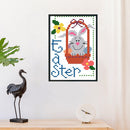 14CT Stamped Cross Stitch Kits DIY Cartoon Easter Artwork for Home Decor Gift