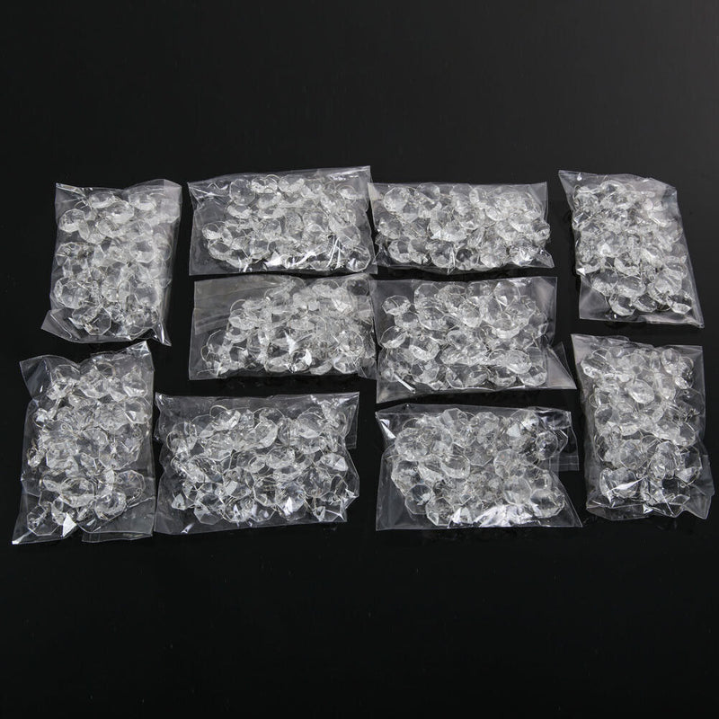 33FT Crystal Clear Acrylic Bead Garland Chandelier Hanging Wedding Supplies