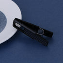 Double Sided Carbon Fiber Stainless Steel Alloy Purse Card Clip (Black)