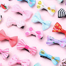 Baby Printed Flowers Nylon Baby Headband Head Wraps Alligator Clips Hair Clip