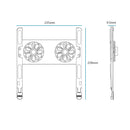Laptop Cooling Pad with 2 Detachable Fans for 10-17.3 inch Laptop (Grey) Newly