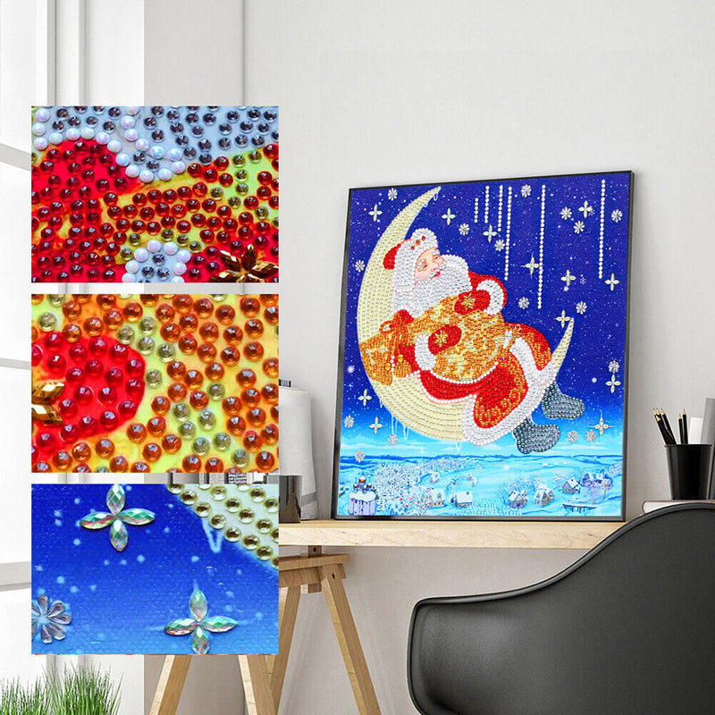 30x40cm 5D DIY Partial Special Shaped Drill Diamond Painting Santa for Ornament