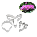 3pcs/set Butterfly Orchid Flower Sugar Cake Mold Fondant Cookie Cutter Newly