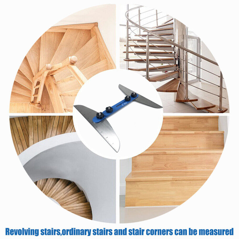 Stair gauge measuring ruler for stair steps partitions