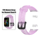 Watch Strap for HUAWEI HONOR Band 6 TPU Wristband Replacement Belt (Purple)
