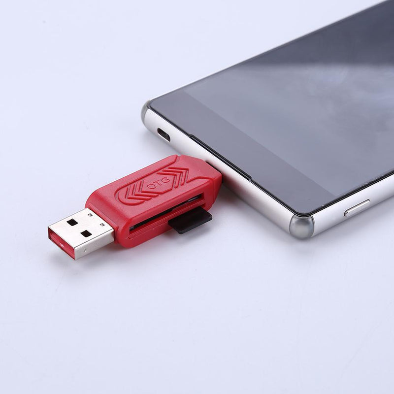 2 in 1 Multi-Function USB2.0 OTG Card Reader TF/SD Card Reader Adapter Newly